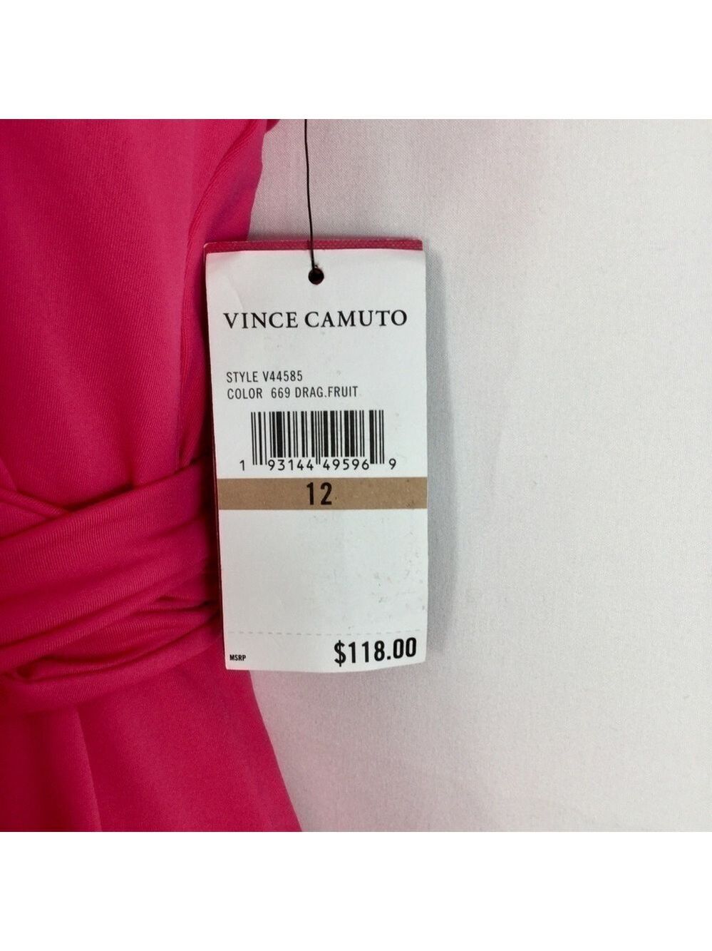 VINCE Camuto V-Neck Halter Wrap Tie One Piece Swimsuit Size 12 NWT - Picture 7 of 13